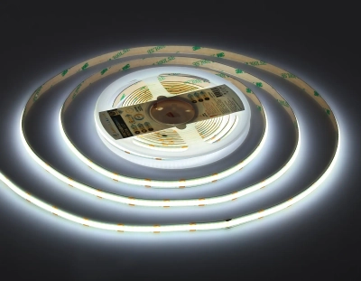 Светодиодная лента GS4901 COB 608Led/ 12W m/ 24V IP20 CCT 3000-6500K/ 5m*8mm*2.2mm кратность резки 26,31mm (3 конт.)