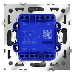 VLS020406 Проходной переключатель встраиваемый VOLTUM S70 двухклавишный с подсветкой 10А, (титан). (ТМ Maytoni)
