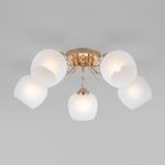 Потолочный светильник со стеклянными плафонами 30138/5 золото