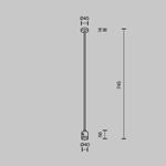 Крепление потолочное Long 700мм с прямым коннектором питания Flarity латунь, TRA159C-IPC1-BS. TM Maytoni