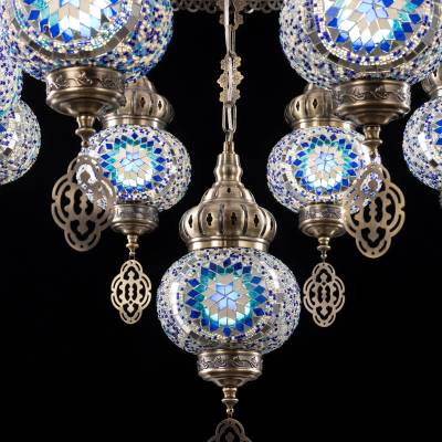 CL419186 Каир Мозаика Синяя Люстра