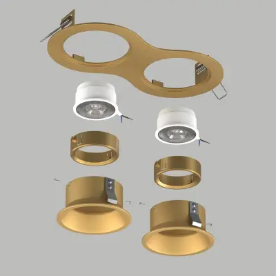 D6230303GMOD Светильник DOMINO ROUND под LED модуль/лампу МR16 (214623+214603+214603+214003+214003)