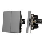 Механизм выключателя двухклавишный непроходной SWT-TENDO-MK02-PL-GR (230V, 10A) (Arlight, -)