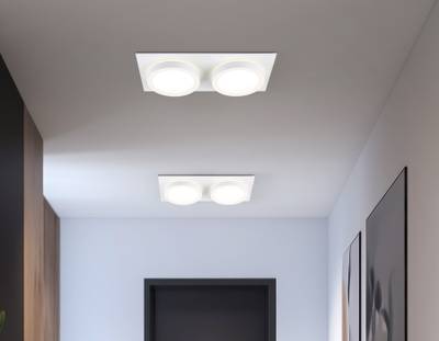 Светильник встраиваемый TN52423/2 WH/FR белый/белый матовый GX53 max 12W 210*105*45