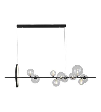 07608-10A,19 Люстра Иона черный w120*28 h30-200 G9 10*5W+ Led 17W (4000K) (Led) (лампами не комплектуется)