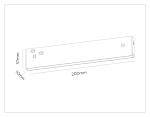 Светильник светодиодный трековый Magnetic 48V 10mm GL2320 BK черный IP20 10W 3CCT 3000/4200/6400K 200*10*37