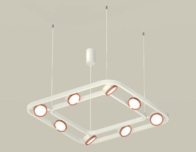 Комплект подвесного поворотного светильника XB9177103/8 SWH/PPG белый песок/золото розовое полированное GX53 (C9177, N8126)