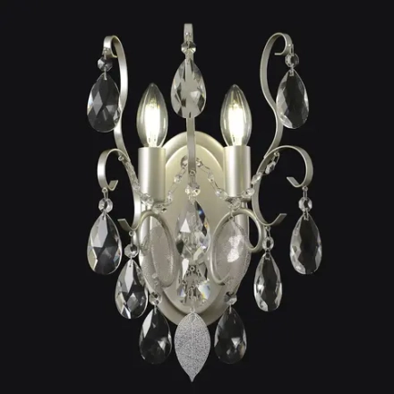 Бра Crystal Lux ESMIRALDA AP2 SILVER 0524/402