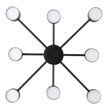 8234/8C COMFI LN25 000 черный, металл/акрил Люстра потолочная GX53 LED 8*10W + LED-проектор 4*5W 2700К 220V VIRSAVA