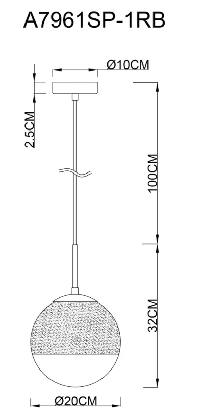 Подвесной светильник Arte Lamp JUPITER copper A7961SP-1RB, 1хE27