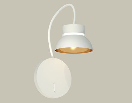 Комплект настенного светильника с выключателем XB9595101 SWH/PYG/CL белый песок/золото желтое полированное/прозрачный GX53 (C9595, N8144)