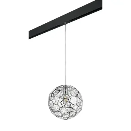 PRO724014 Светильник д/1-фазн трека FERMO 1х40W E27 ХРОМ/ЧЕРНЫЙ (724014+595007) Lightstar