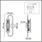 6560/2W SUSPENTIONI LN25 золотой/прозрачный/металл/стекло Бра G9 2*20W 220V TORONTO