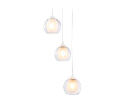 Подвесной светильник TR3540/3 WH/CL/FR белый/прозрачный/белый матовый E27*3 max 40W D281*800