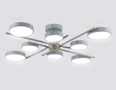 Светильник светодиодный подвесной FL516339/8 GR/CP серый/медь 120W 3000-6000K D850*170 (без ПДУ)