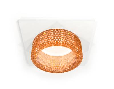 Комплект встраиваемого светильника с композитным хрусталем XC6520044 SWH/CF белый песок/кофе MR16 GU5.3 (C6520, N6154)