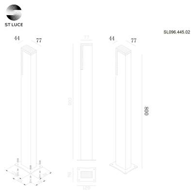 SL096.445.02 Светильник уличный наземный ST-Luce Черный/Белый LED 1*6W 4000K