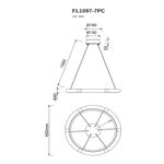 Люстра подвесная Sauvage FL1097-7PC, LED