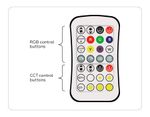 Контроллер для светодиодных лент RGB+CCT с регулировкой температуры света c радио пультом 2.4G 12A 12V 144W/ 24V 288W GS11501 (CR2025)