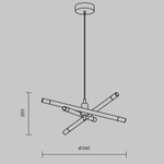 Подвесной светильник Wands FR6130PL-L18B, LED. TM Maytoni