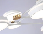 Светильник светодиодный подвесной FL51642/8 WH/GD белый/золото 3000K/4200K/6400K 67W D1000*850 (Без ПДУ)