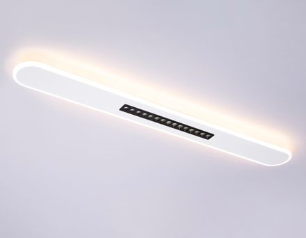 Потолочный светодиодный светильник FL51445 WH/BK белый/черный 70W 3000K-6400K+4200K 1200*125*40 (Без ПДУ)