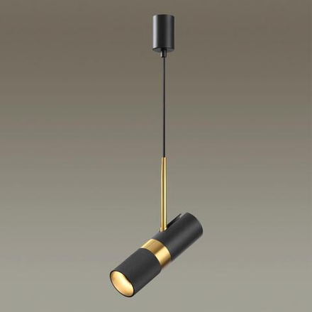 4356/1 HIGHTECH ODL23 329 черный/золотистый/металл Подвесной св-к IP20 LED GU10 10W BULLET