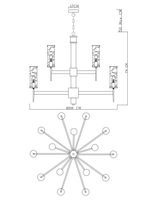 Подвесная люстра Divinare SHAM 4505/17 LM-15, 15хE14