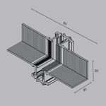 Коннектор угловой внутренний под шпаклевку , встраиваемый Levity, TRA184ICL-13B. TM Maytoni
