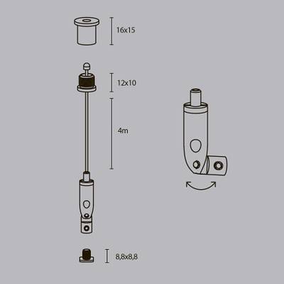 Комплект подвесов для радиусного профиля 4м., ALM-3535R-P-4M. TM Maytoni