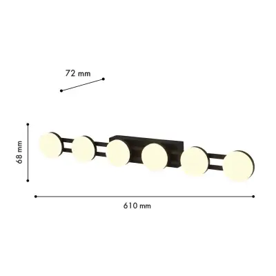Бра Moti 4601-1W, 6*LED*2W, 1080LM, 3000K. ТМ F-Promo