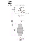 SL1001.203.01 Подвес ST-Luce Латунь/Коньячный E27 1*40W