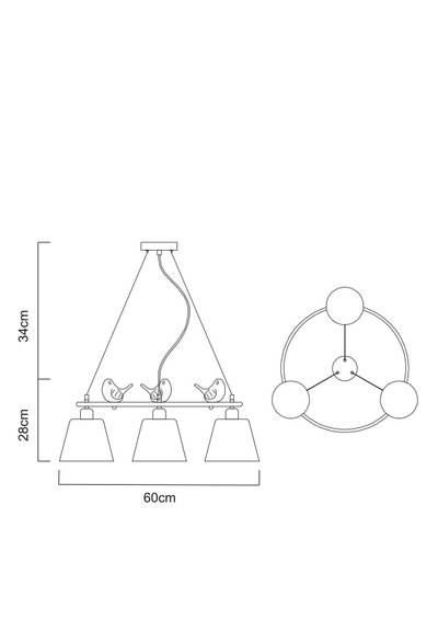 Подвесная люстра Arte Lamp PASSERO A4289LM-3WH, 3хE27