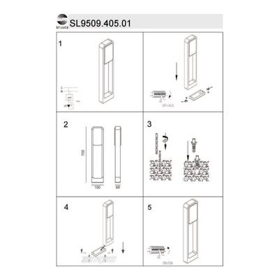 SL9509.405.01 Светильник уличный наземный ST-Luce Черный/Белый LED 1*15W 4000K