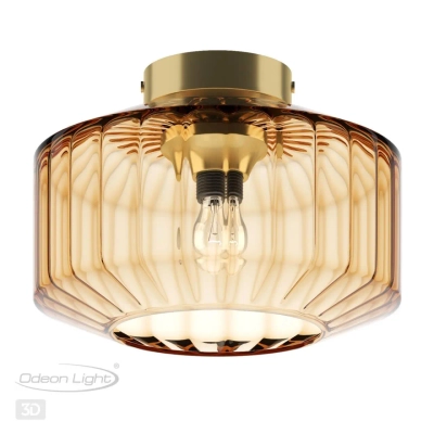 4747/1C PENDANT ODL21 409 янтарный/бронзовый Светильник потолочный E27 1*60W BINGA