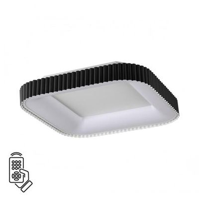 7768/56L AVRA LED SN 578 Светильник металл/белый/черный LED (56Вт+14Вт) 3000-6000K 500х500 IP43 пульт ДУ+подсветка SHARMEL