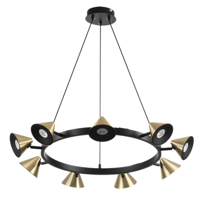 8233/9 COMFI LN25 209 черный/золото, металл Подвесной светильник GU10 LED 9*7W 220V LAMINA