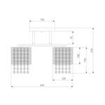 Потолочный светильник с хрусталем и плафонами из металла 30137/5 золото, E27х5