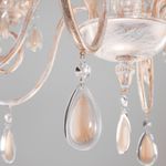 Подвесная люстра с хрусталем 10009/6 золото с белым