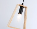 Подвесной светильник в стиле лофт TR80497 BK/LW черный/светлое дерево E14 max 60W D150*1000