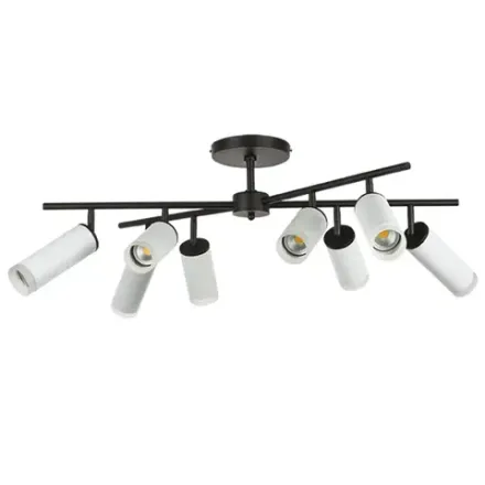 LR7283648640 Люстра RULLO 8х50W GU10 ЧЕРНЫЙ/БЕЛЫЙ (571728+214436-4+214486-4+202430-8)