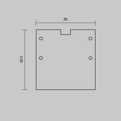 Комплект заглушек (для профиля 59×59) 2 шт., ALM-5959-EC 642058. TM Maytoni