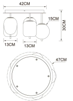 Потолочная люстра Arte Lamp FREDDIE A2231PL-5PB, 5хE14