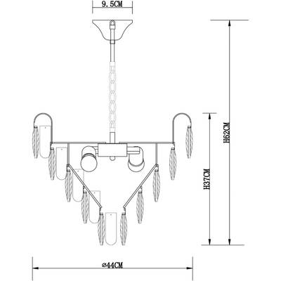Подвесная люстра Arte Lamp VIVIEN A2719SP-6GO, 6хE27