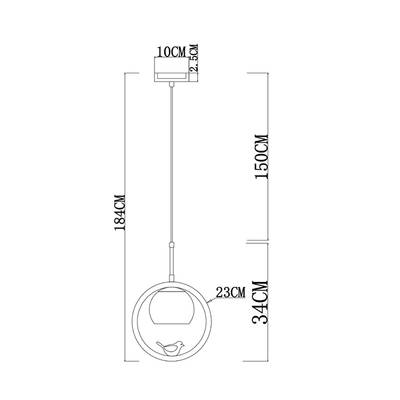 Подвесной светильник Arte lamp CAPRICE A4182SP-1BR, 1хE27