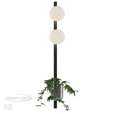 4681/2WA WALLI ODL20 685 черный/белый Настенный светильник E14 2*40W 220V FLOWER