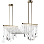 5420/48L HALL ODL_EX25 065 античная бронза/металл/стекло/хрусталь Люстра LED 2*24W (два вывода) 4000K 2239Лм AFINA