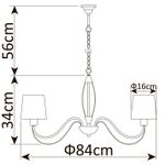 Подвесная люстра Arte Lamp ORLEAN A9310LM-8WG, 8хE27
