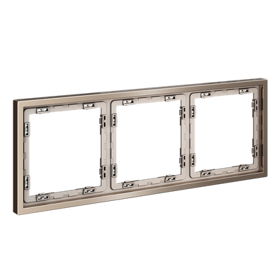 VLSM120310 Рамка металлическая на 3 поста, S70 Metal (платина). (ТМ Maytoni)