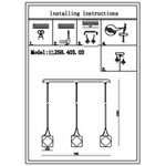 SL258.403.03 Люстра подвесная ST-Luce Черный/Черный, Золото E14 3*40W